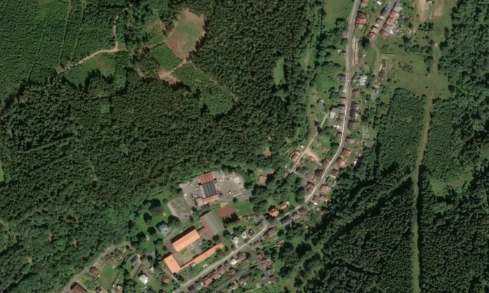 továrna na výrobu žesťových nástrojů Bohland a Fuchs – letecký pohled