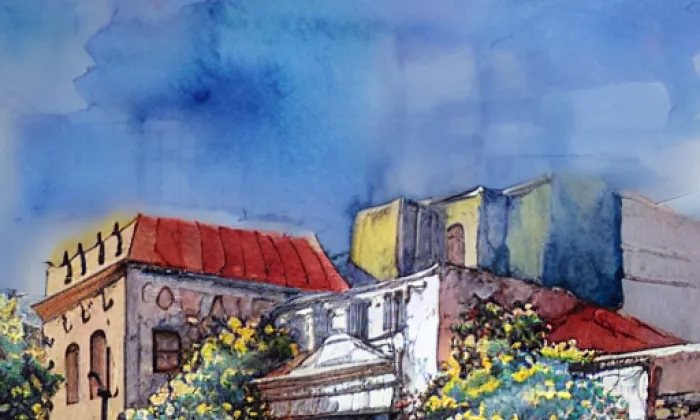 Tuchoměřice – akvarel
