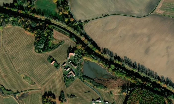 tvrz Klokočín – letecký pohled