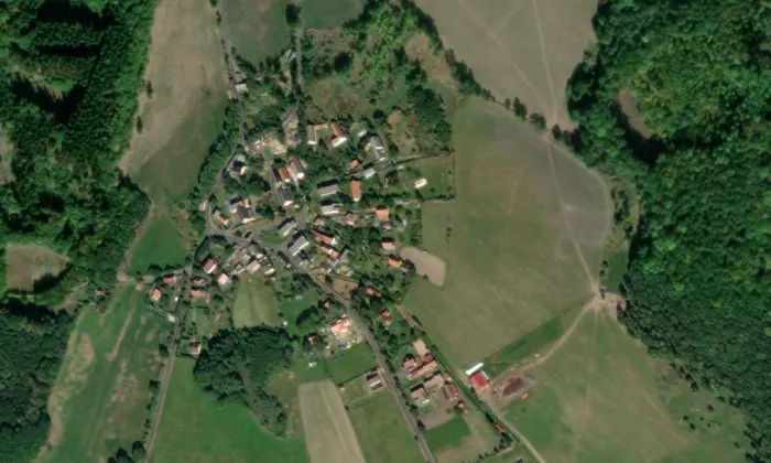 Usedlost čp. 12 (Řepčice) – letecký pohled