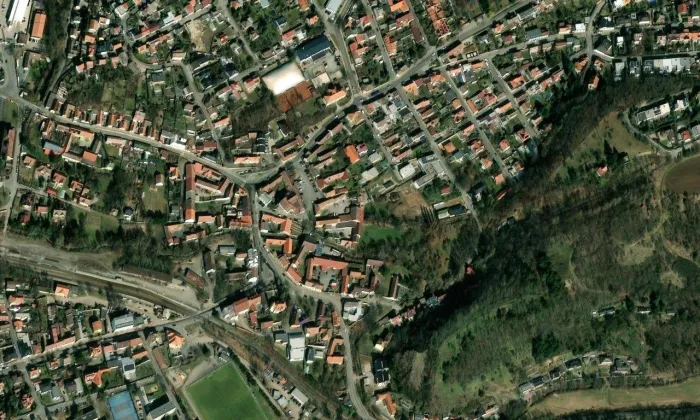Usedlost čp. 1 – letecký pohled