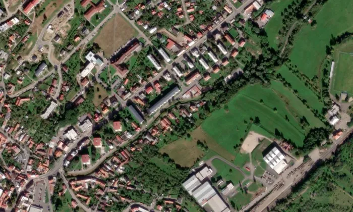 Usedlost čp. 224 – letecký pohled