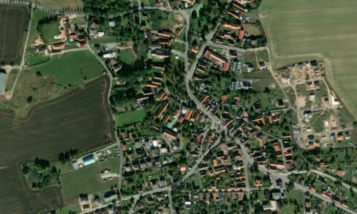 Usedlost čp. 34 (Kyšice) – letecký pohled