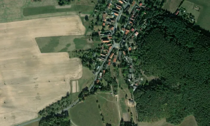 Usedlost čp. 35 – letecký pohled