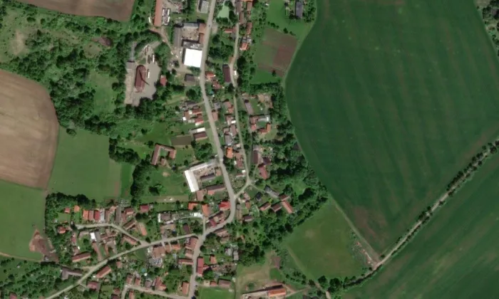 Usedlost čp. 51 – letecký pohled