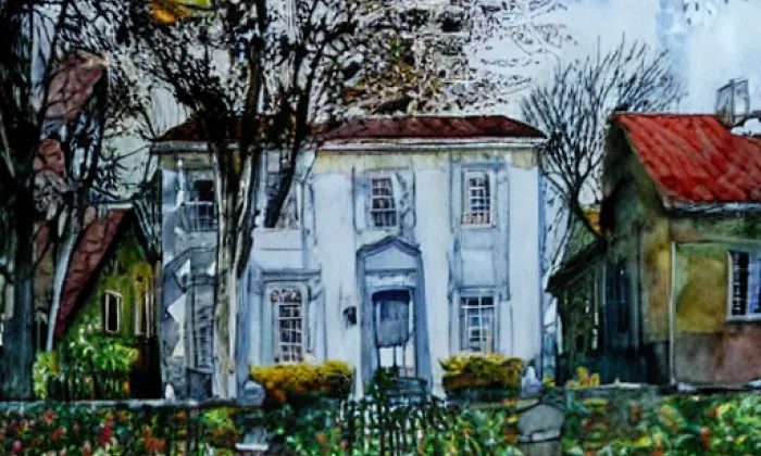Usedlost Bolevec čp. 1 – akvarel
