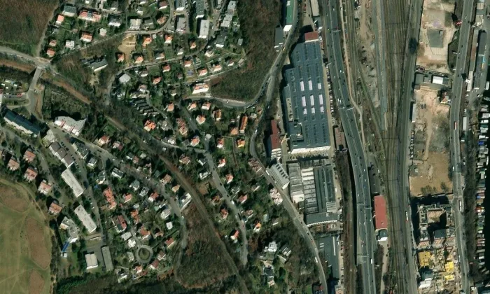 Usedlost Konvářka – letecký pohled