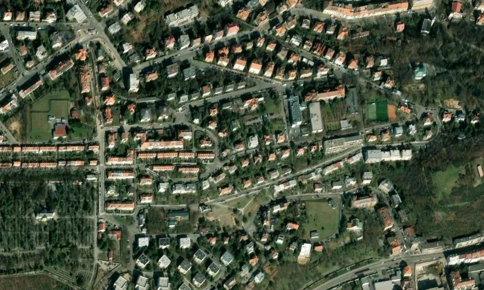 Usedlost Malvazinka – letecký pohled