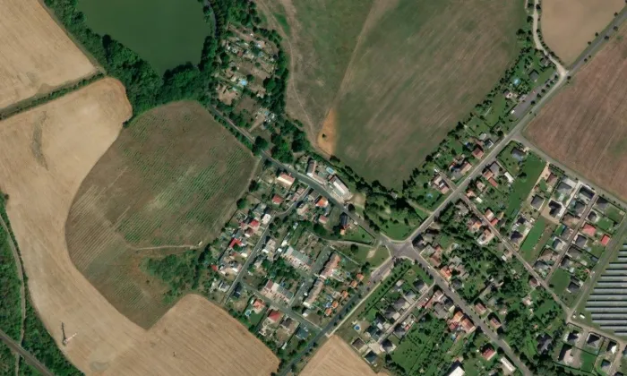 věž Obřího pramene – letecký pohled