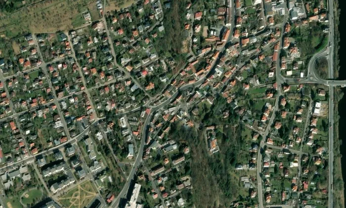 V Bílce čp. 22 – letecký pohled