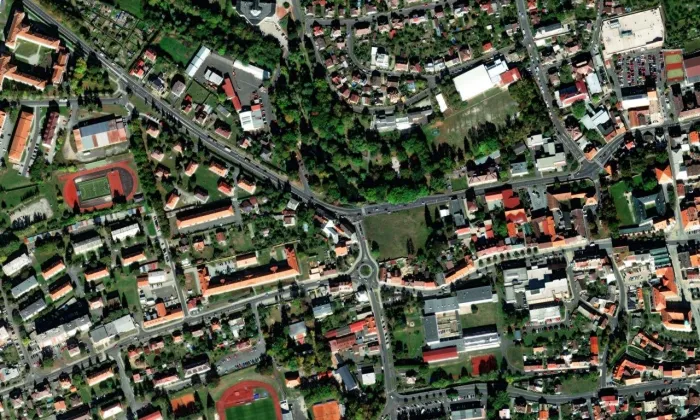 Váchalův mlýn – letecký pohled