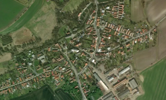 Václavíkův mlýn – letecký pohled