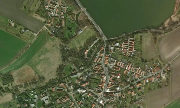 Václavíkova vila – letecký pohled