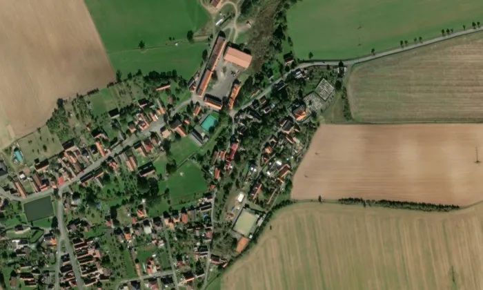 Vřeskovice – letecký pohled