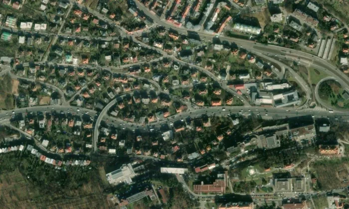 V Holešovičkách 25 – letecký pohled