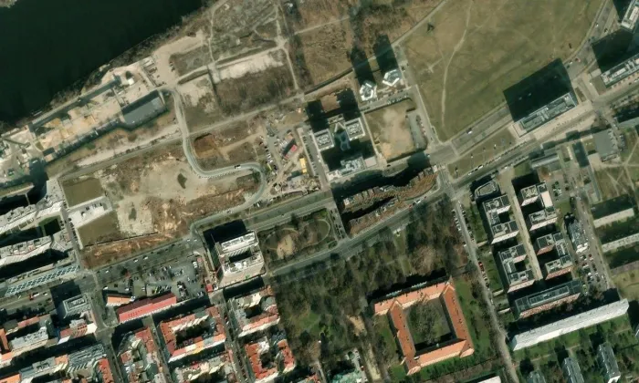 Výklenková kaplička sv. Václava – letecký pohled