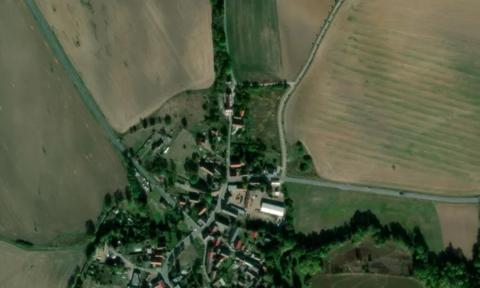 Vísecká rychta – letecký pohled