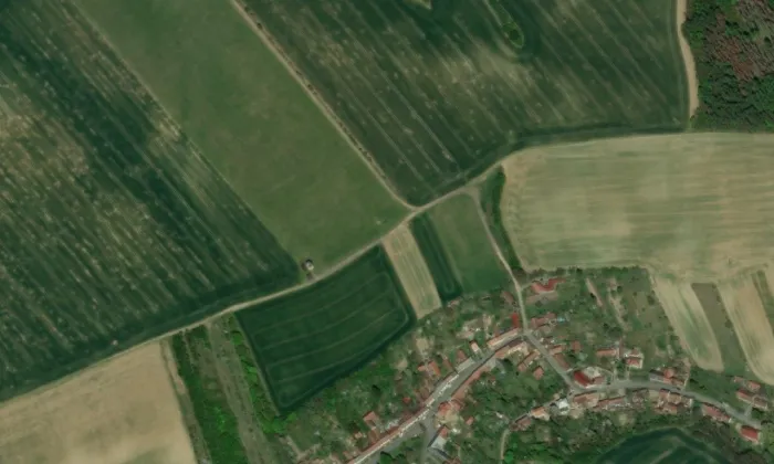 Větrný mlýn (Kunkovice) – letecký pohled