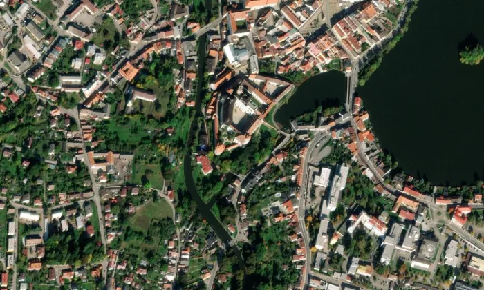 Vajgarský jez – letecký pohled