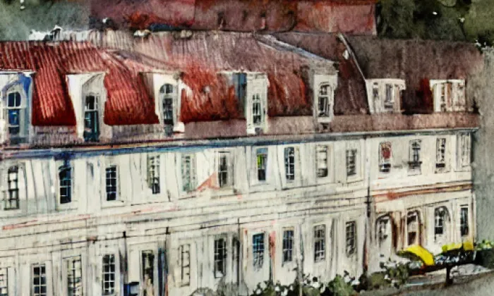 Valdštejnský palác v Praze – akvarel