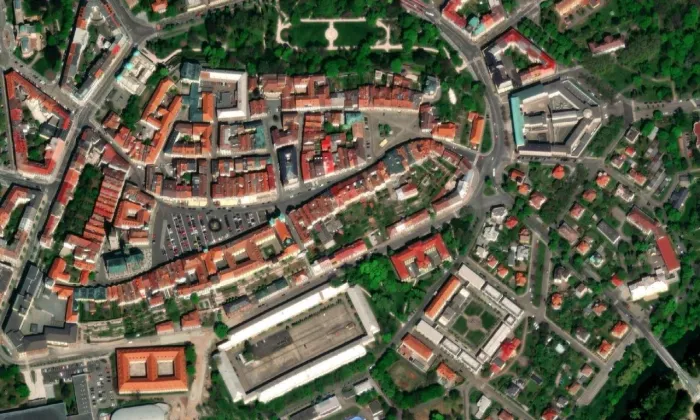 Velké náměstí 39 – letecký pohled