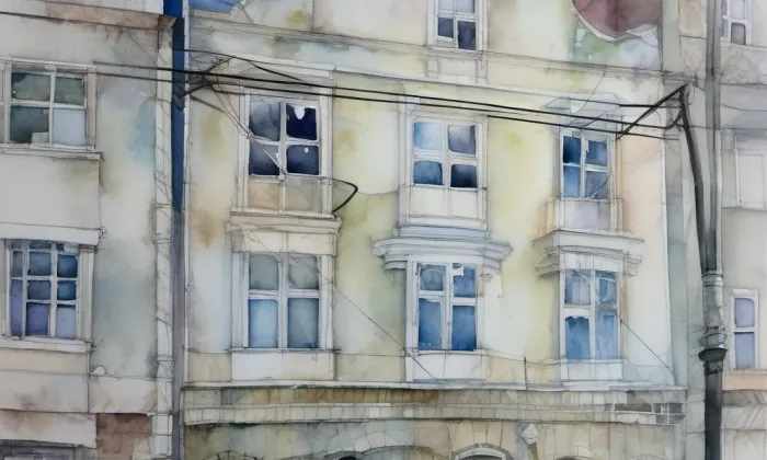 Velké náměstí 39 – akvarel