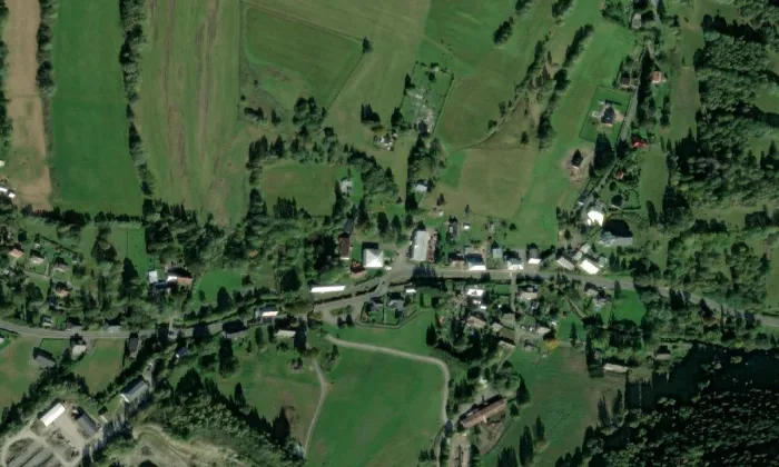 Venkovský dům (Heřmanovice, 1000128169) – letecký pohled