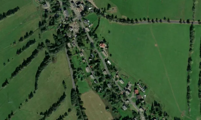 Venkovský dům (Heřmanovice, 1000157205) – letecký pohled