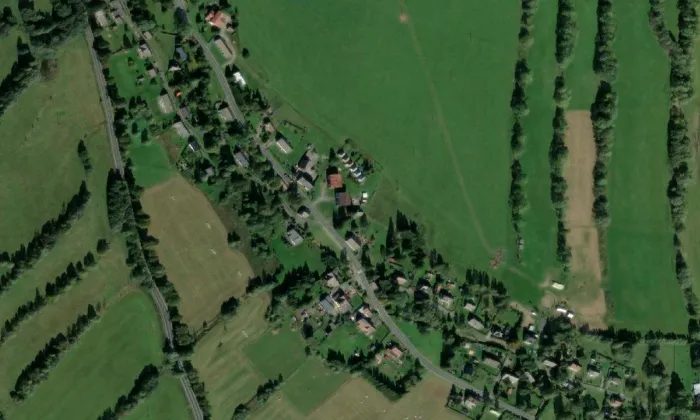 Venkovská usedlost (Heřmanovice) – letecký pohled