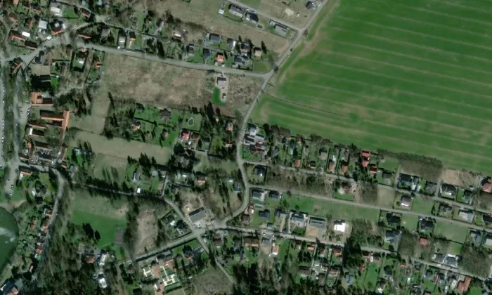 Venkovská usedlost Josefa Fanty – letecký pohled