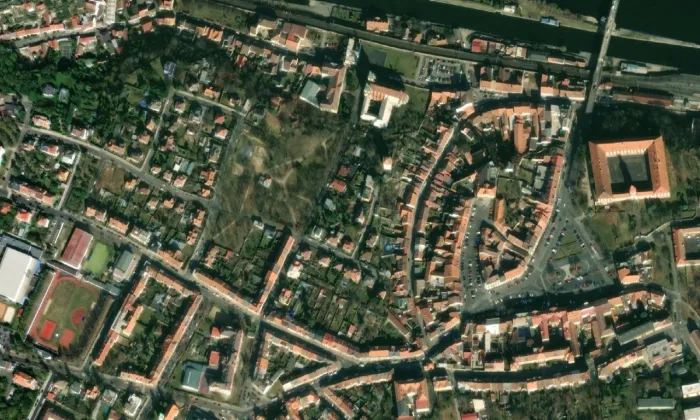 Vila čp. 1414 – letecký pohled