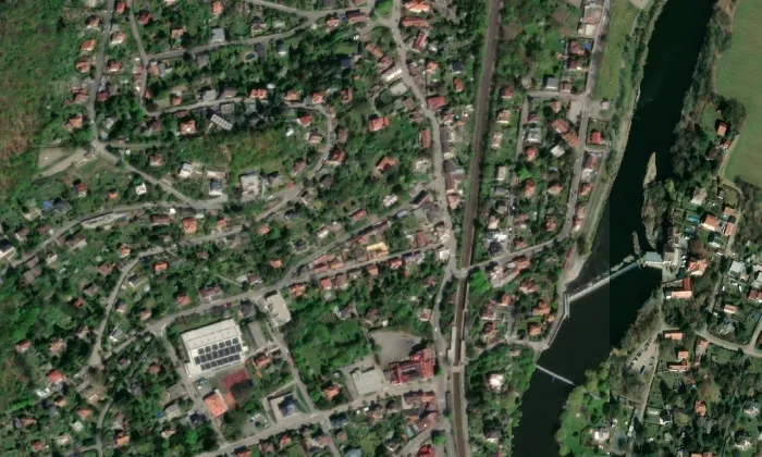 Vila čp. 215 – letecký pohled