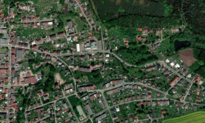 Vila čp. 22 – letecký pohled