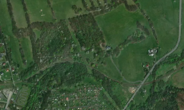 Vila Adalberta Plumerta – letecký pohled