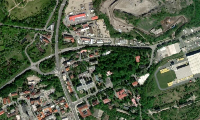 Vila Bachrovna – letecký pohled