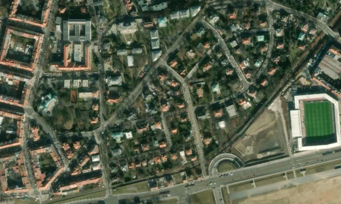 Vila dr. Náhlovského – letecký pohled