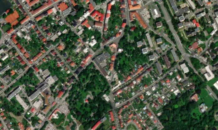 Vila Ferdinanda Czeicznera – letecký pohled