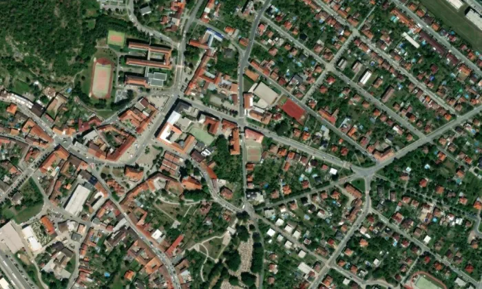 Vila Franke – letecký pohled