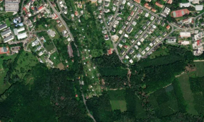 Vila Františka Maloty – letecký pohled