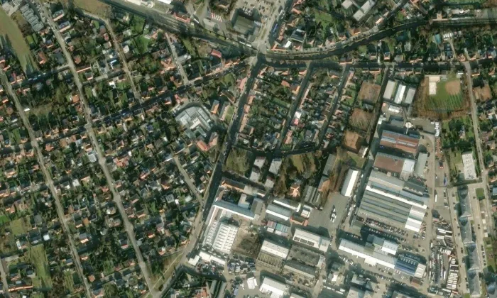 Vila Františka Melichara – letecký pohled