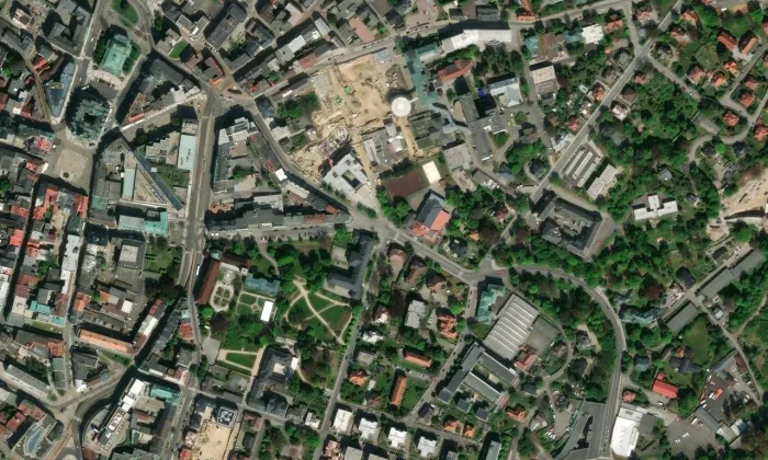 Vila Franze Bognera – letecký pohled