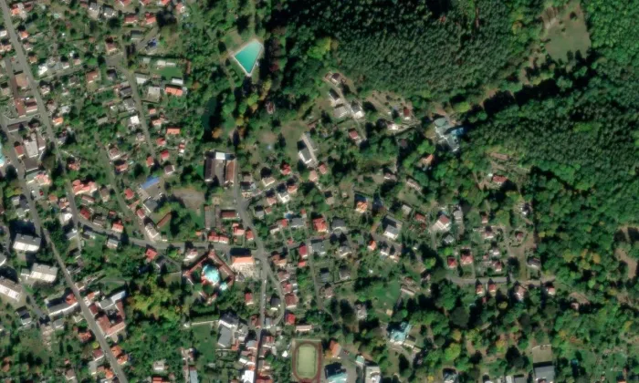 Vila Heide – letecký pohled
