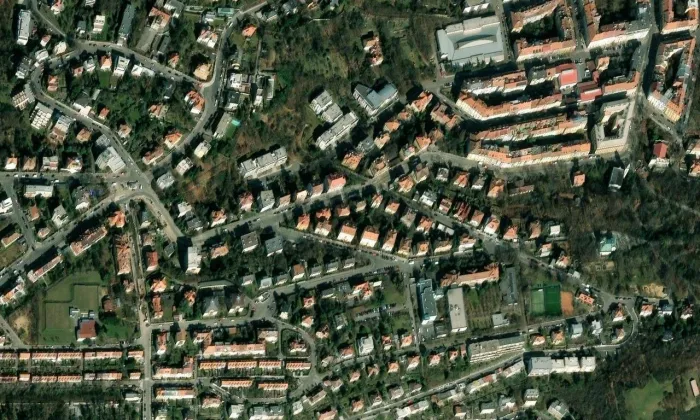 vila Helenka – letecký pohled