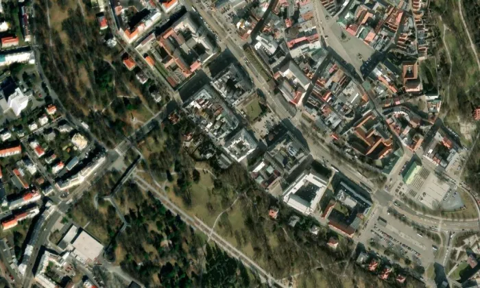 vila Ignáce Briesse – letecký pohled