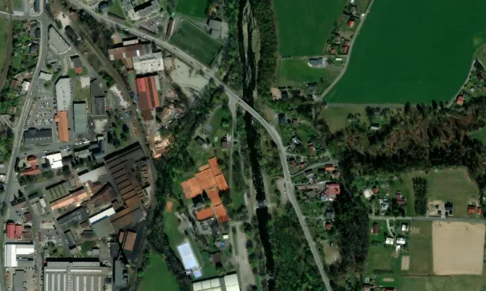 Vila Jana Alsterna – letecký pohled