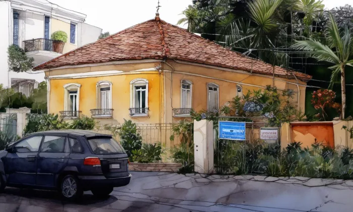 Vila Jitřenka – akvarel