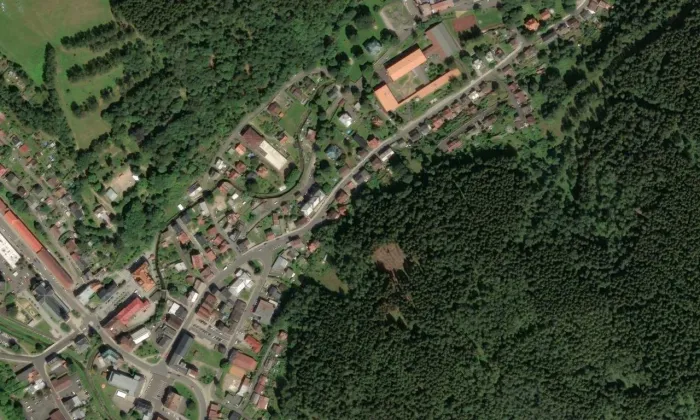 Vila Karla Fuchse – letecký pohled