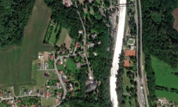 vila Ladislava Říhovského – letecký pohled