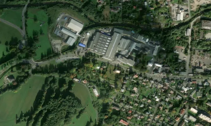 Vila Lothara Grohmanna – letecký pohled