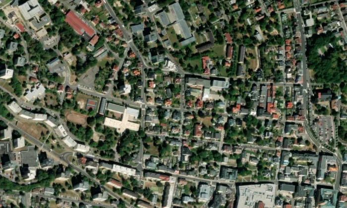 Vila Maxe Jägera – letecký pohled